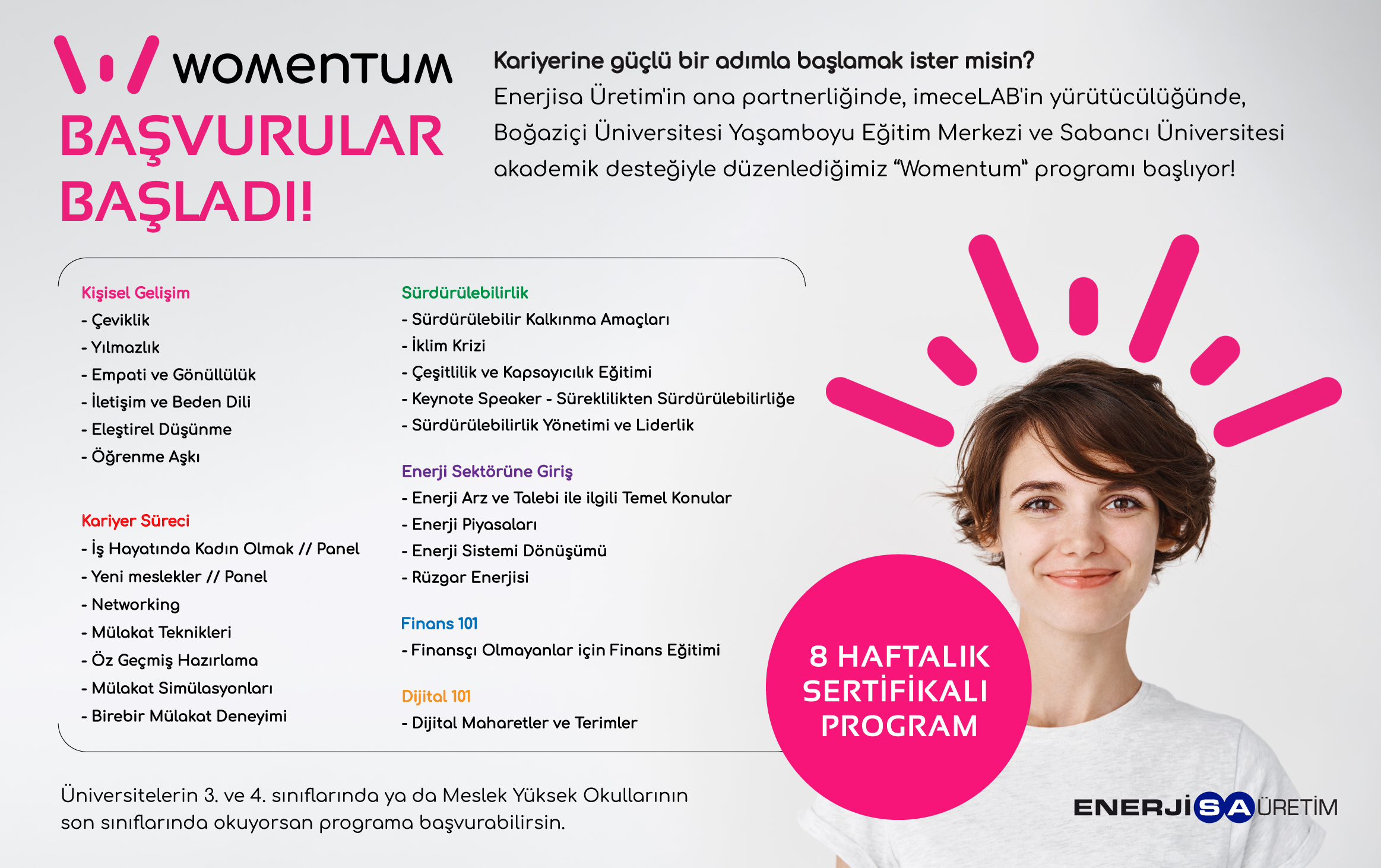 Womentum Programı, Kadın Öğrencilere Kariyer Yolculuklarında Destek Olacak 