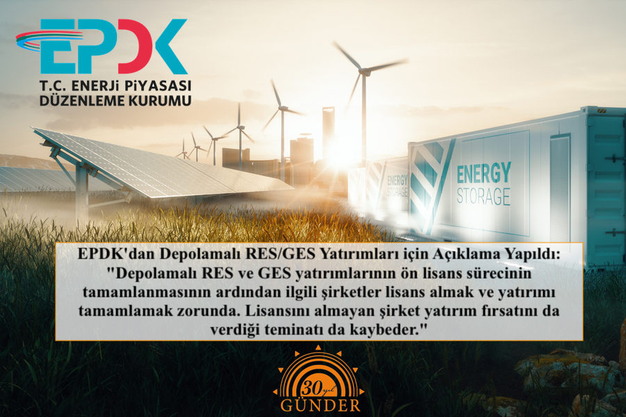 EPDK’dan Depolamalı RES/GES Yatırımları için Açıklama Yapıldı