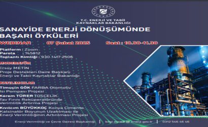 SANAYİDE ENERJİ DÖNÜŞÜMÜNDE