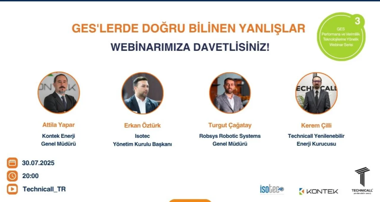 GES Sistemlerinde Doğru Bilinen Yanlışlar Webinarda Tartışılacak