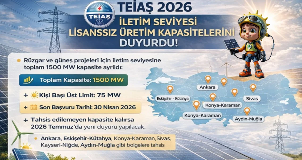 TEİAŞ ve EPDK dan 3.500 MW’lık Yeni Kapasite Hamlesi