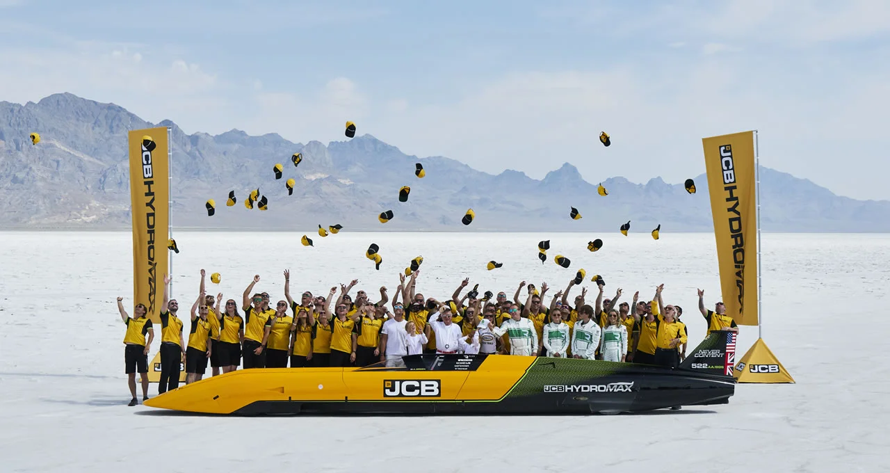 JCB Hydromax Hidrojenle Çalışan Araçlarla Kara Hız Rekorunu Kırdı 2
